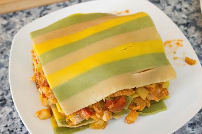 Lasaña fit de atún y verduras