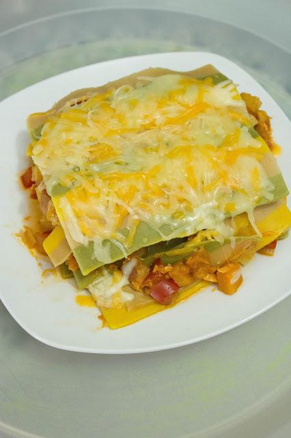 Lasaña fit de atún y verduras