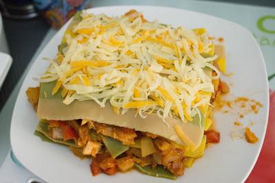 Lasaña fit de atún y verduras