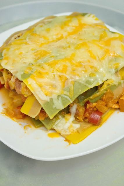 Lasaña fit de atún y verduras