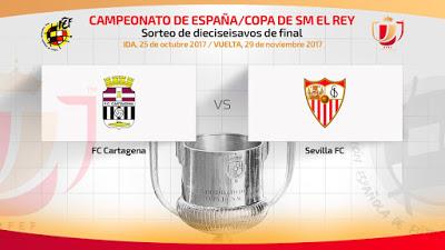 El Sevilla FC se enfrentará al Cartagena en los dieciseisavos de la Copa del Rey