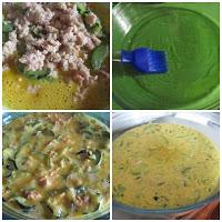 Tortilla de calabacín y atún en microondas