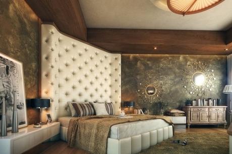 La decoración del dormitorio de la casa.