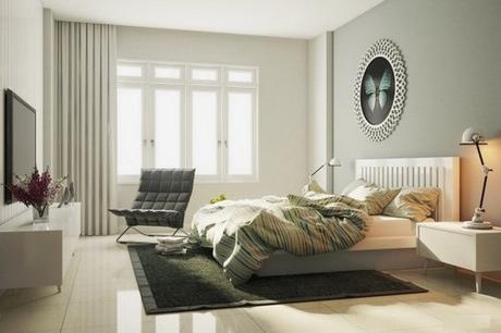 La decoración del dormitorio de la casa.