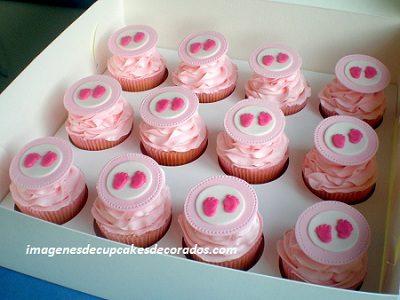 decoracion de cupcakes baby shower buttercream