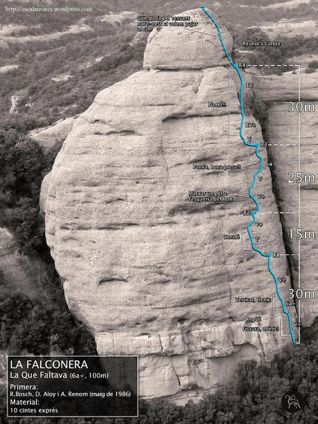 Escalada en Sant Llorenc del Munt, Vía La que Faltaba