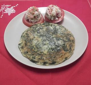 TORTILLA DE ESPINACAS Y PIÑONES