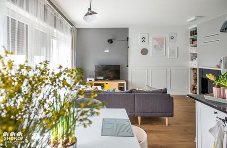 Vivienda Boho en Amarillo y Gris