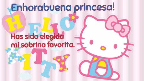 Imágenes de Hello Kitty para las postales infantiles más especiales.
