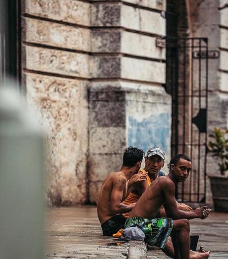 people in the street, La Habana, Cuba by Brandon Riffin