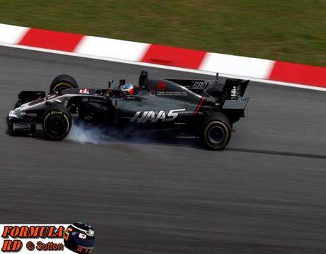 Haas quiere hacer pagar a Sepang 650000 $ por los daños del coche de Grosjean