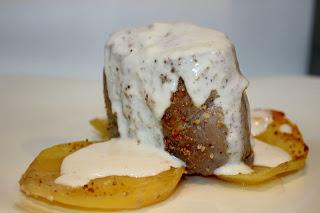 Solomillo de cerdo con salsa de queso