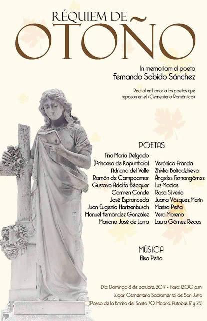 Recital Réquiem de otoño en homenaje a Fernando Sabido, 8oct