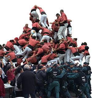 el villano arrinconado, humor, chistes, reir, satira, castellers, guardia civil, 1-O