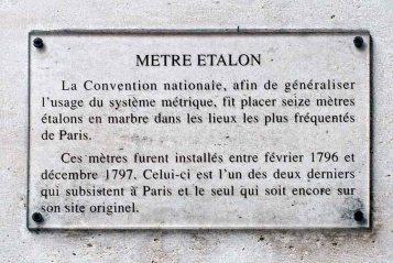 El patrón del metro decimal por las calles de París