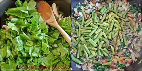 Canastitas de espinacas con Salteado de vegetales de estación (recetas sin gluten)