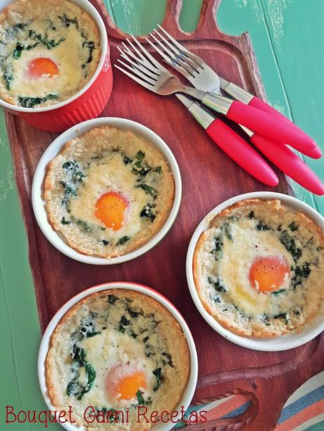 Canastitas de espinacas con Salteado de vegetales de estación (recetas sin gluten)