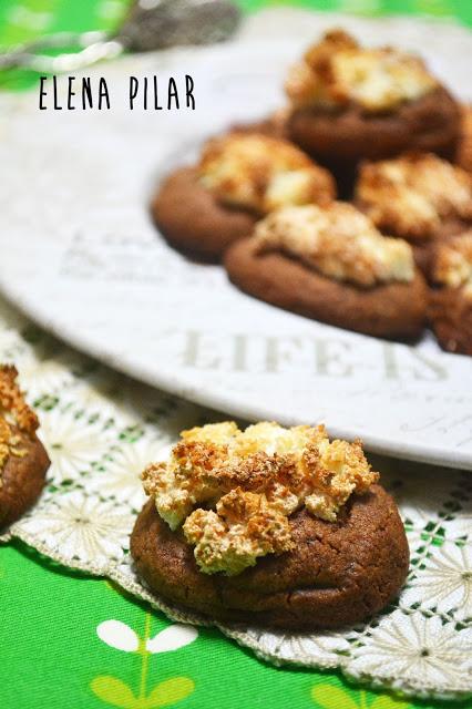 Galletas de chocolate con merengue de coco (Coconut Grove Cookies)