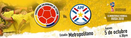 Ver Partido Colombia vs Paraguay EN VIVO Gratis Por Internet Hoy 05/10/2017