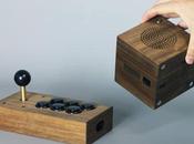 hermosa consola vídeo juegos retro sistema proyección forma Radio