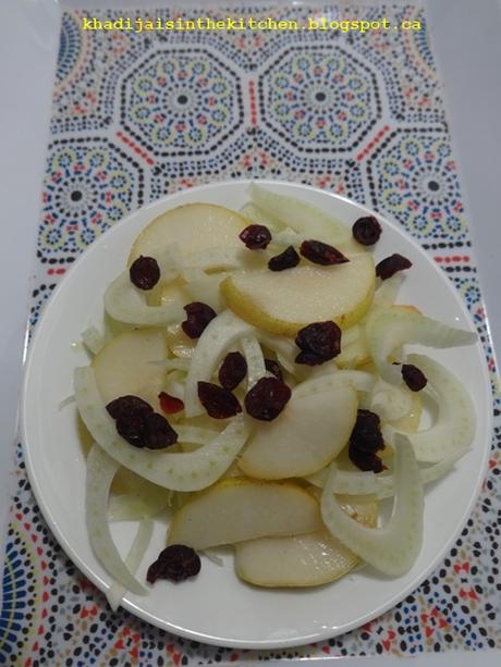 SALADE DE FENOUIL ET POIRE / FENNEL AND PEAR SALAD / ENSALADA DE HINOJO Y PERA / سلطة الشمر(البسباس) و الاجاص