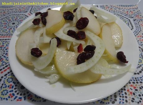 SALADE DE FENOUIL ET POIRE / FENNEL AND PEAR SALAD / ENSALADA DE HINOJO Y PERA / سلطة الشمر(البسباس) و الاجاص