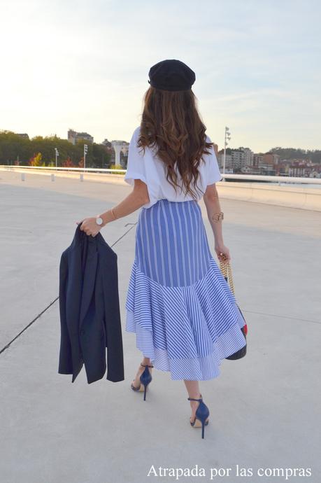 FALDA DE RAYAS ASIMETRICA