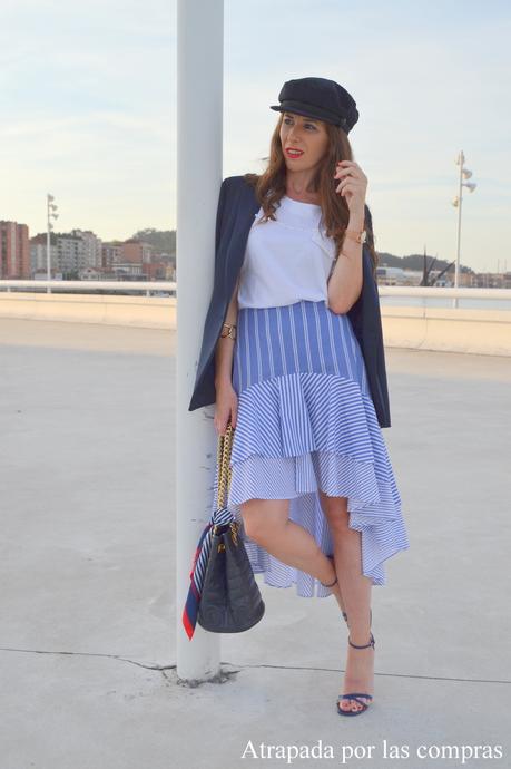 FALDA DE RAYAS ASIMETRICA