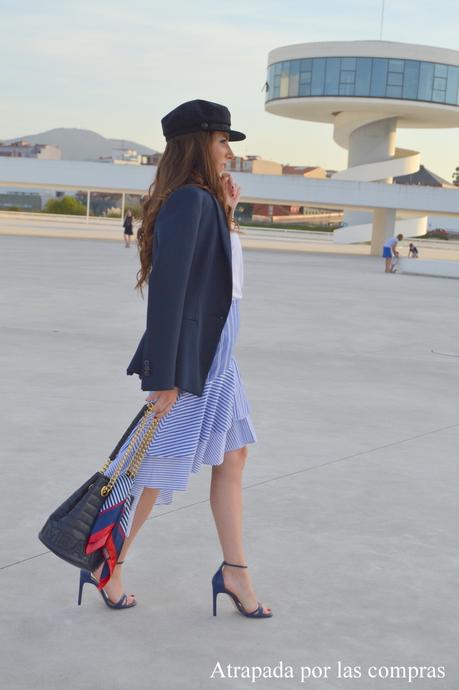 FALDA DE RAYAS ASIMETRICA