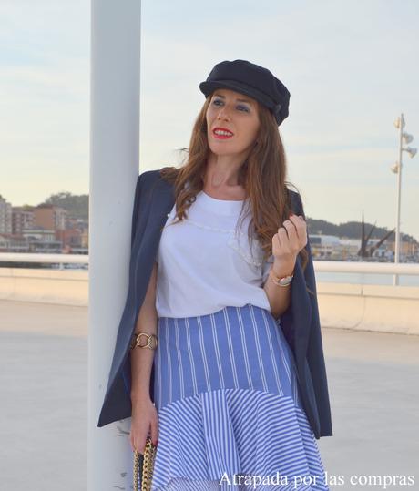 FALDA DE RAYAS ASIMETRICA