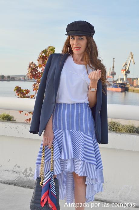 FALDA DE RAYAS ASIMETRICA