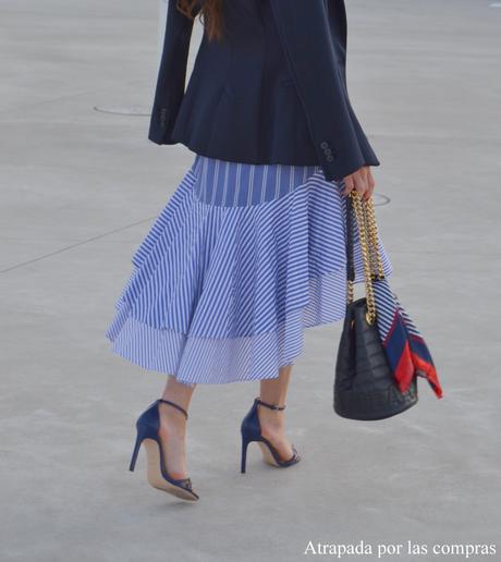 FALDA DE RAYAS ASIMETRICA