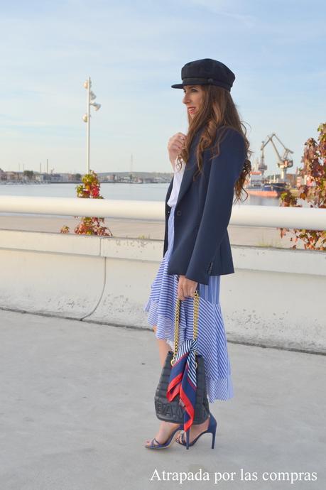 FALDA DE RAYAS ASIMETRICA