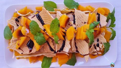 Pastel sin horno de mango