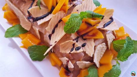 Pastel sin horno de mango Pastel sin horno de mango