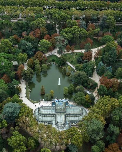 La postal de la semana: El Palacio de Cristal desde el aire