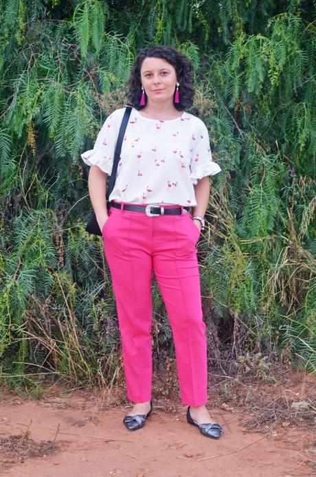 Blusa estampada flamencos