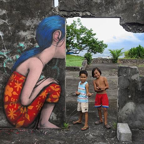 20 Hermosas pinturas de Street Art del Artista Frances Julien Malland