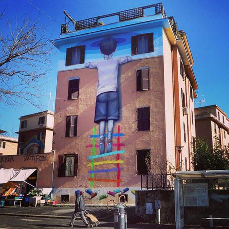 20 Hermosas pinturas de Street Art del Artista Frances Julien Malland