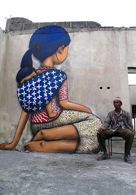 20 Hermosas pinturas de Street Art del Artista Frances Julien Malland