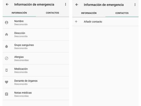 Información de Emergencia