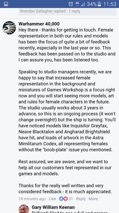 Mas presencia femenina en los juegos de GW