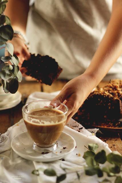 Bizcocho de cacao y coco