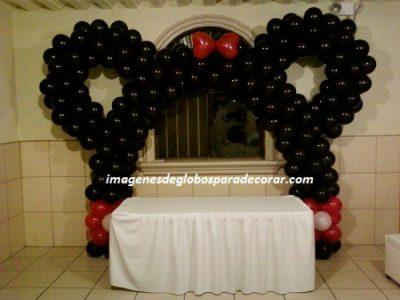 adornos infantiles con globos mickey