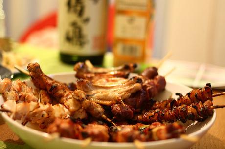 Yakitori, brochetas de pollo japonesas