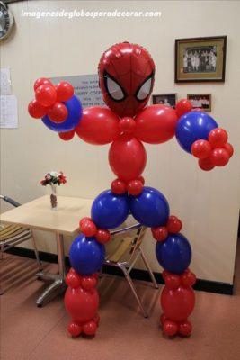 modelo de globos para cumpleaños spiderman