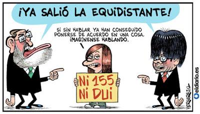 Hablemos, todos de blanco y sin banderas… Y el bloqueo del conflicto por parte del rey.