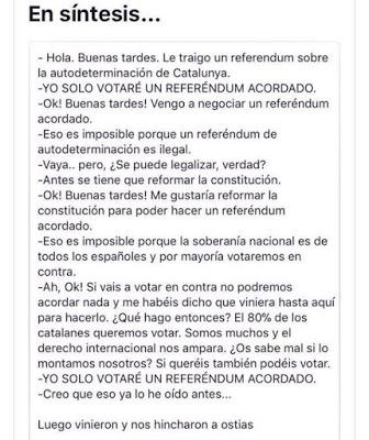 Hablemos, todos de blanco y sin banderas… Y el bloqueo del conflicto por parte del rey.