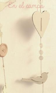 Pájaros, corazones y botones