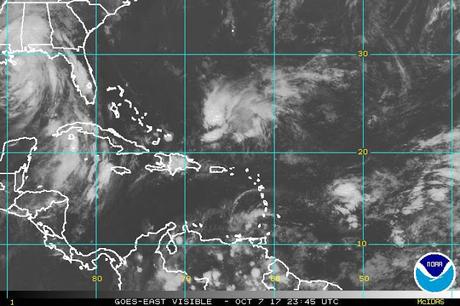 Condiciones lluviosas esta noche en gran parte del país.